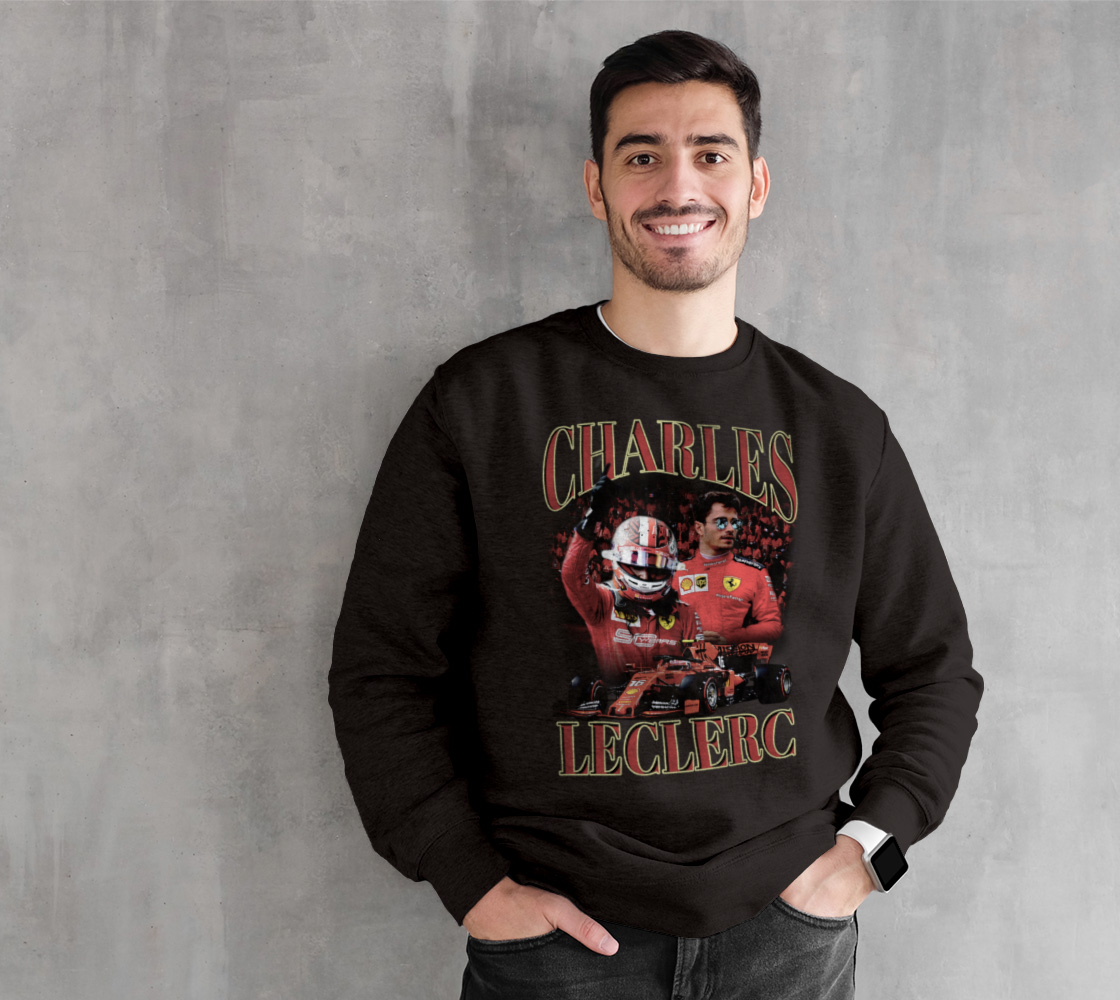Charles Leclerc Scuderia Ferrari F1 Vintage Inspired Crewneck