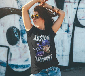 Auston Matthews Vintage T-shirt, Maple Leafs Hockey Vintage T