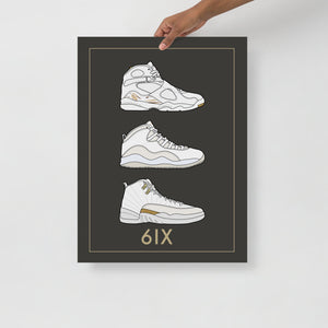 Jordan x OVO: Running Through the Six - Sneaker Poster