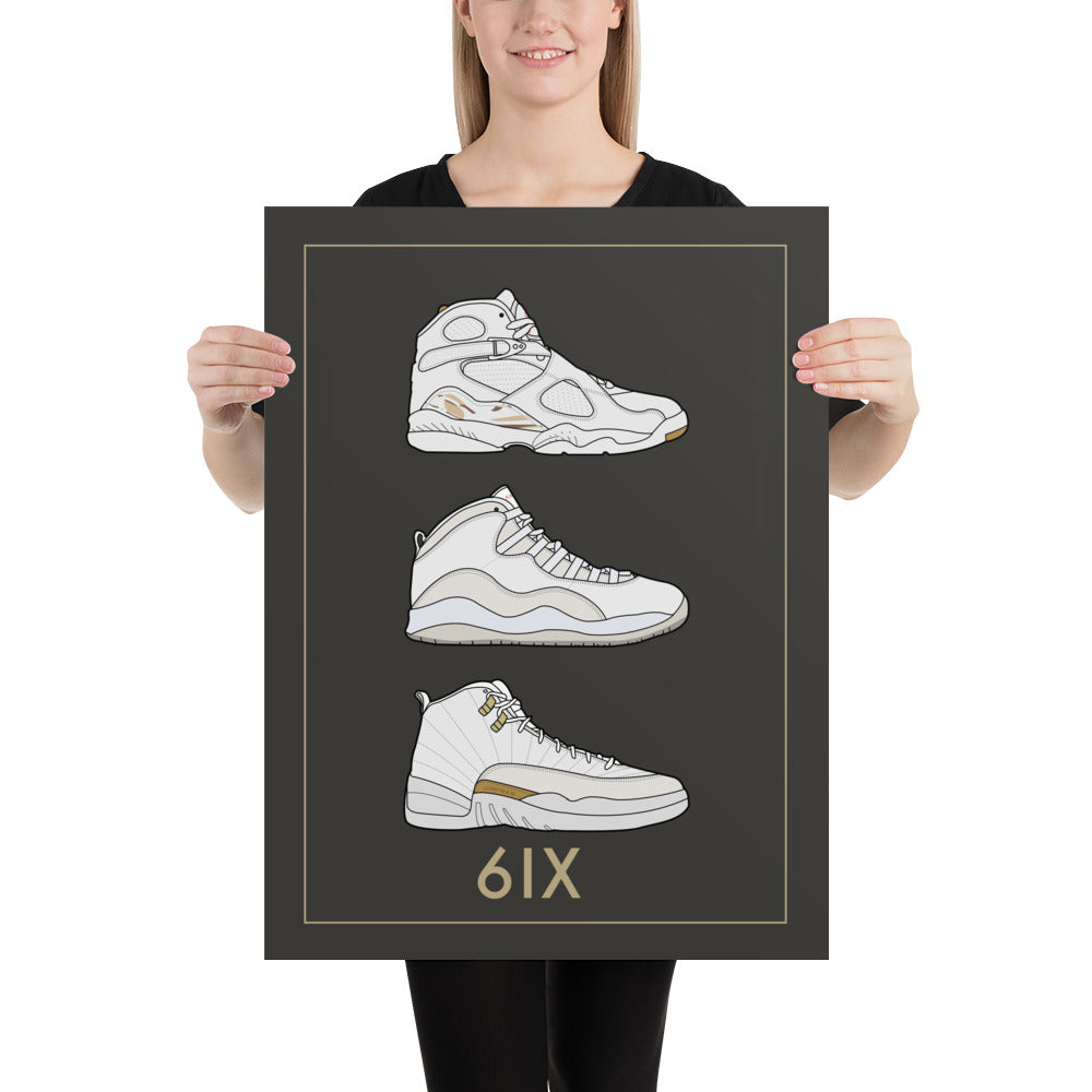 Jordan x OVO: Running Through the Six - Sneaker Poster