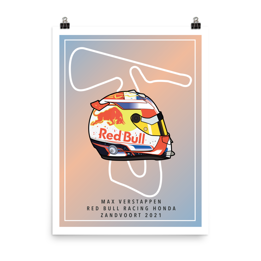 Driver 33 - Red Bull Racing - Zandvoort 2021 - The Home Win Helmet Poster