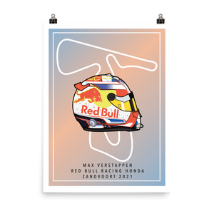 Driver 33 - Red Bull Racing - Zandvoort 2021 - The Home Win Helmet Poster