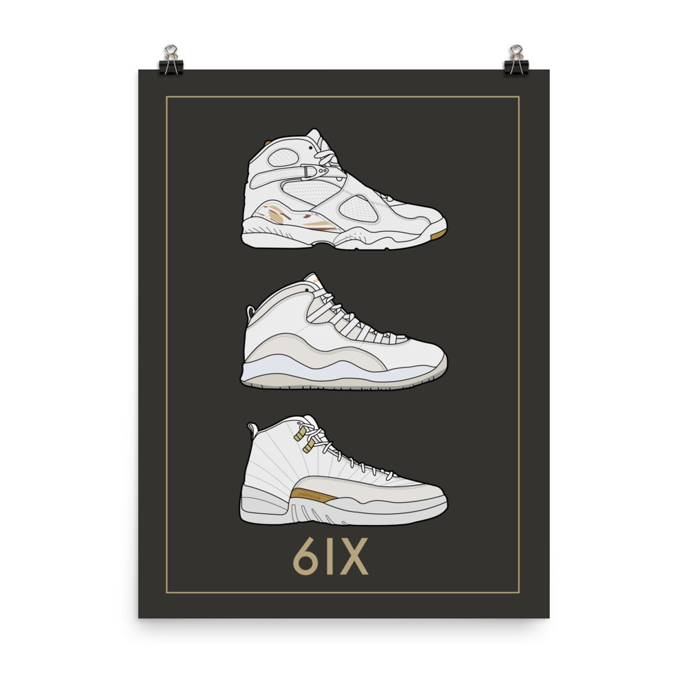 Jordan x OVO: Running Through the Six - Sneaker Poster