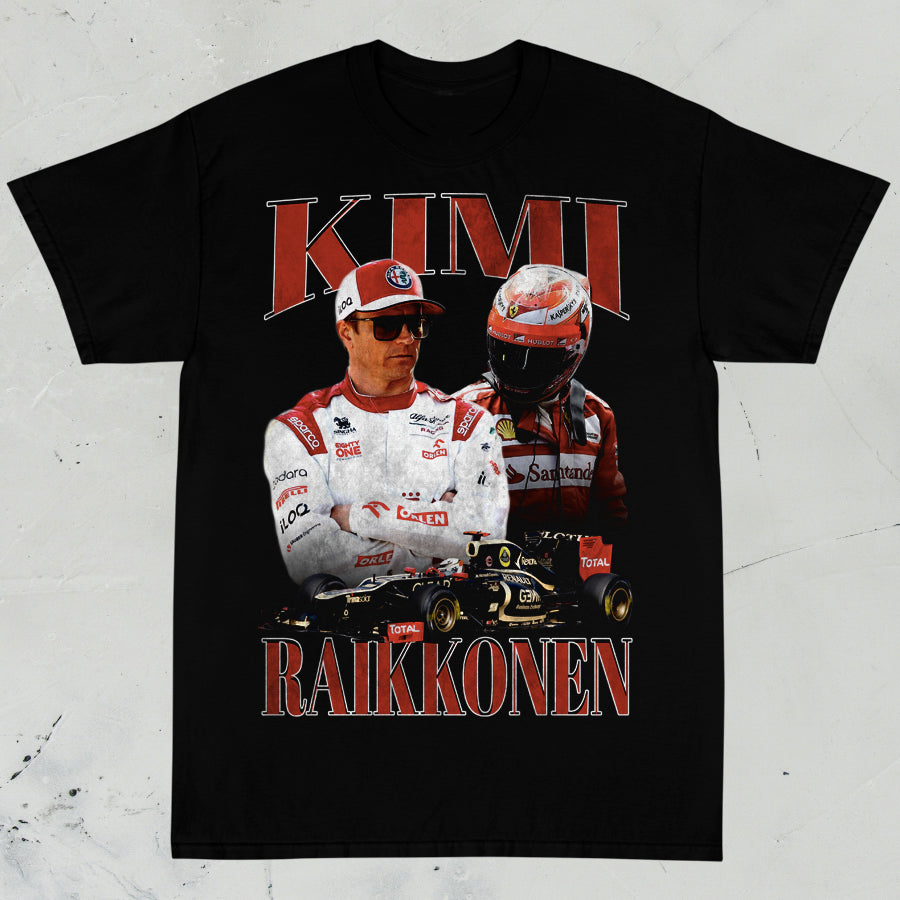 Kimi Raikkonen F1 Shirt Alfa Romeo Formula One Art Racing 