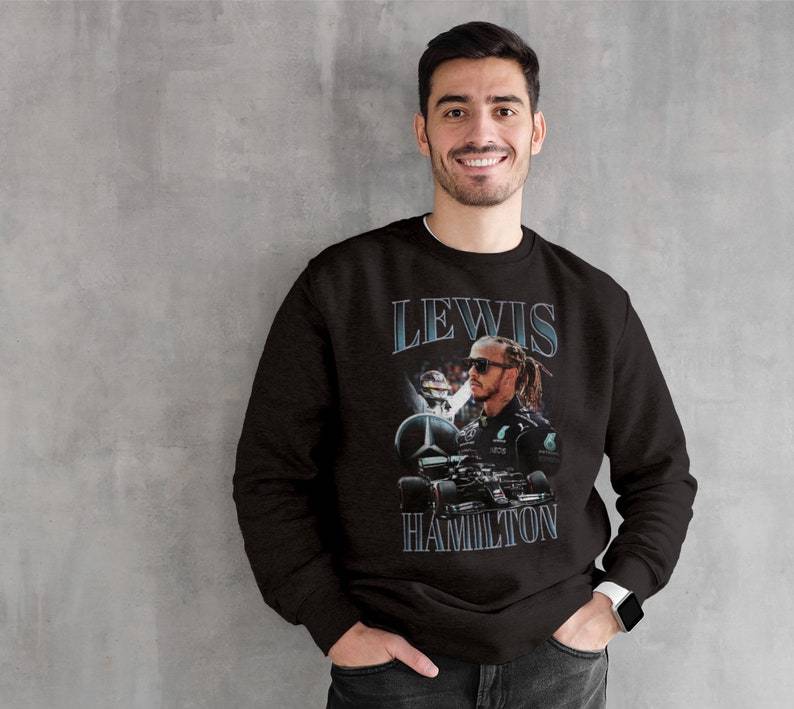 Lewis Hamilton - Mercedes AMG Crewneck Sweater - GPS Vintage Design