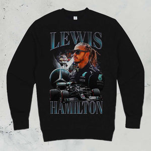 Lewis Hamilton - Mercedes AMG Crewneck Sweater - GPS Vintage Design