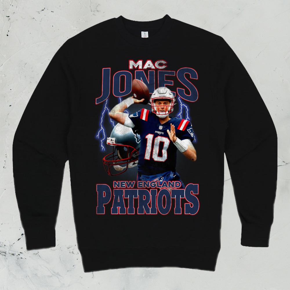 Mac Jones - New England Football Crewneck Sweater - GPS Vintage Design
